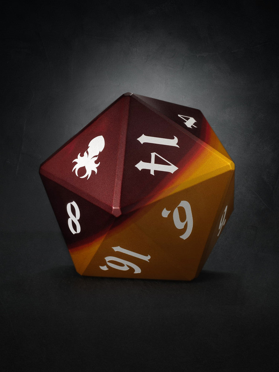 Vulcan: Rust Knight 75mm Orange and Red Precision Aluminum Single D20